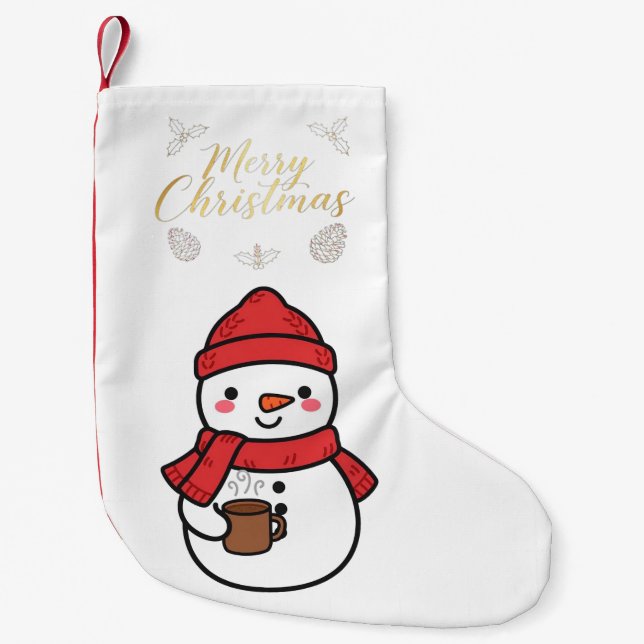 Navideño Pequeño calcetín temático de Navidad (Anverso)