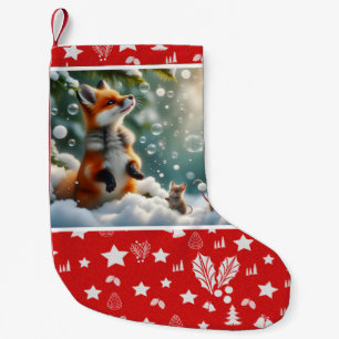 Navideño Pequeño El asombro del calcetín de Navidad de SnowBubbles
