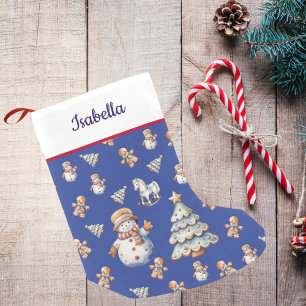 Navideño Pequeño Hermoso calcetín de Navidad con patrón adorable