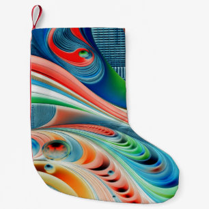 Navideño Pequeño Un clásico elegante calcetín multicolor