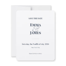 Navy Ampersand Save the Date | Tarjeta de Boda