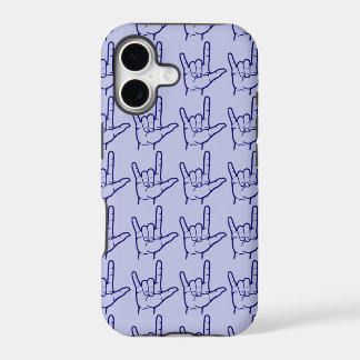 Navy ASL te amo Funda Personalizado
