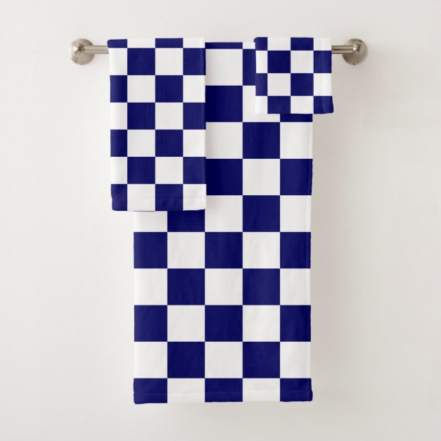 Navy Blue and White Checkerboard Pattern (In situ)
