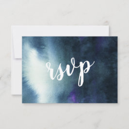 Navy Blue Gold con la tarjeta RSVP de la elección 