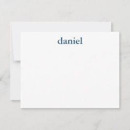 Navy Blue Modern Bar Mitzvah Gracias Tarjeta