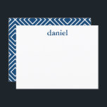 Navy Blue Modern Bar Mitzvah Gracias Tarjeta<br><div class="desc">Esta tarjeta de inserción de moda incluye letras en negrita en la parte delantera y un patrón moderno en la parte posterior. Agregue el texto utilizando el formulario de plantilla. Cambie el tipo de letra,  el diseño y los colores utilizando la función Personalizar.</div>