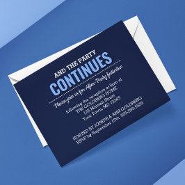 Navy Blue Modern después de la invitación del part