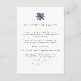 NAVY BLUE SNOWFLAKE BODA PROGRAMA DE EVENTOS