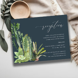 NAVY CACTI FOLIAGE WATERCOLOR WEDDING RECEPCIÓN
