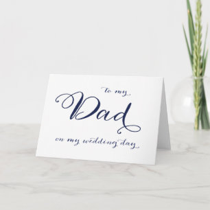 Navy con mi papá en mi tarjeta del día de la boda