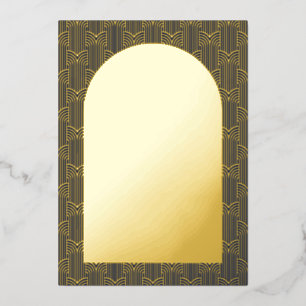 Navy Guardar la tarjeta de Relieve metalizado dora