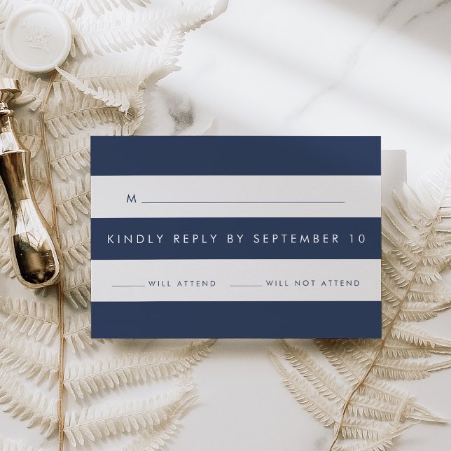 Navy moderna y banda blanca RSVP (Subido por el creador)