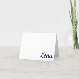 NAVY, RED Oxford, tarjeta de nota personalizada MS