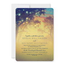 Navy Rustic String ilumina invitaciones de boda de