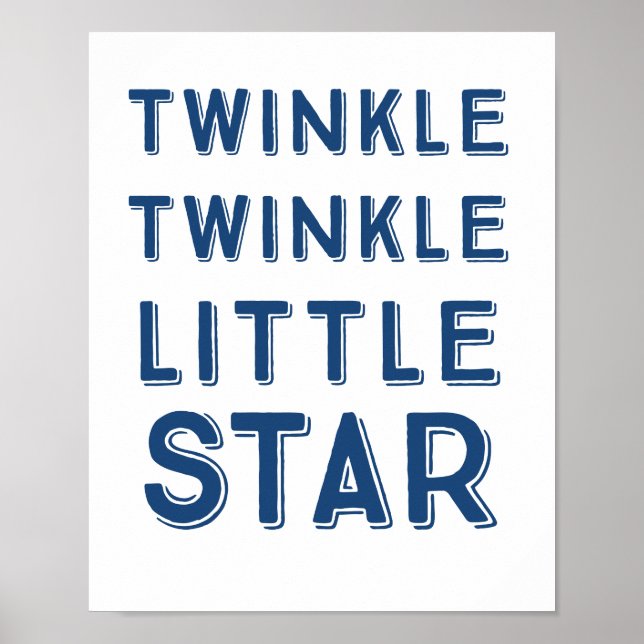 Navy Twinkle Twinkle Little Star | Arte de guarder (Frente)