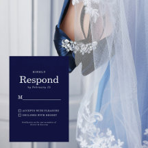 Navy Wedding RSVP