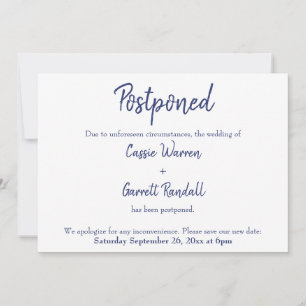 Navy White postergó la nueva Invitación Boda de fe