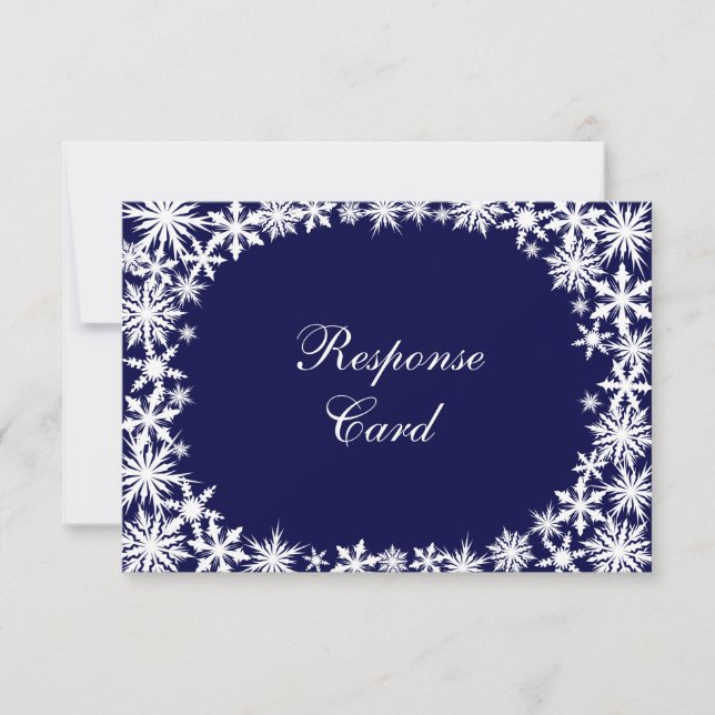 Navy Winter Lace RSVP (Anverso)