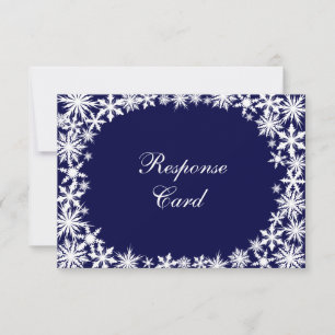 Navy Winter Lace RSVP