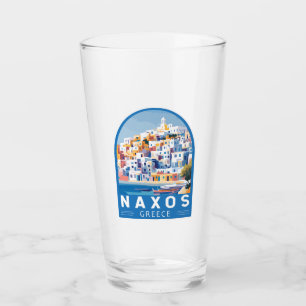 Naxos Grecia Ilustracion Viaje Arte Vintage