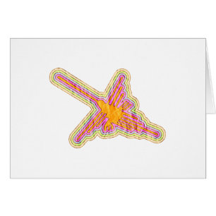 Nazca Lines Hummingbird Con Efecto De Papel Arruga