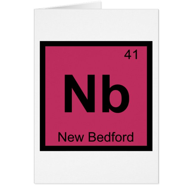 Nb - Nuevo Bedford Massachusetts Símbolo de Químic (Frente)