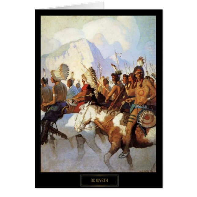 NC Wyeth Pintura Histórica Del Fiesta De Guerra (Frente)