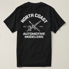 NCAM - Camisa cruzada negra - Impresión frontal y 