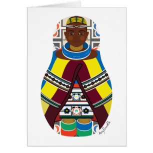 Ndebele, tarjeta Matryoshka sudafricana