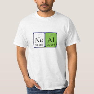 Neal camisa de nombre de tabla periódica