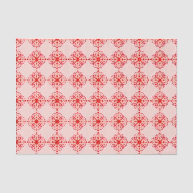 Neblina anaranjada del papel seda floral elegante (Anverso)