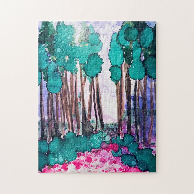 Neblina púrpura con rompecabezas (Vertical)