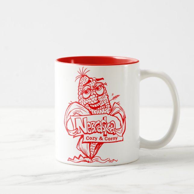 NEBRASKA acogedor y corny divertido taza de café (Derecha)