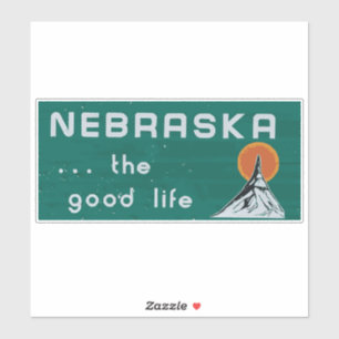 Nebraska. buena vida de .the - pegatina del NE -