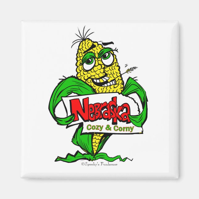 Nebraska corn cob personalizado imán (Frente)