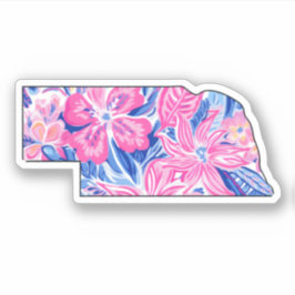 Nebraska - Pegatina de verano - Lilly Inspired
