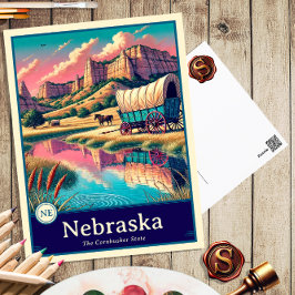 Nebraska | Postal con cubierta de estilo anime