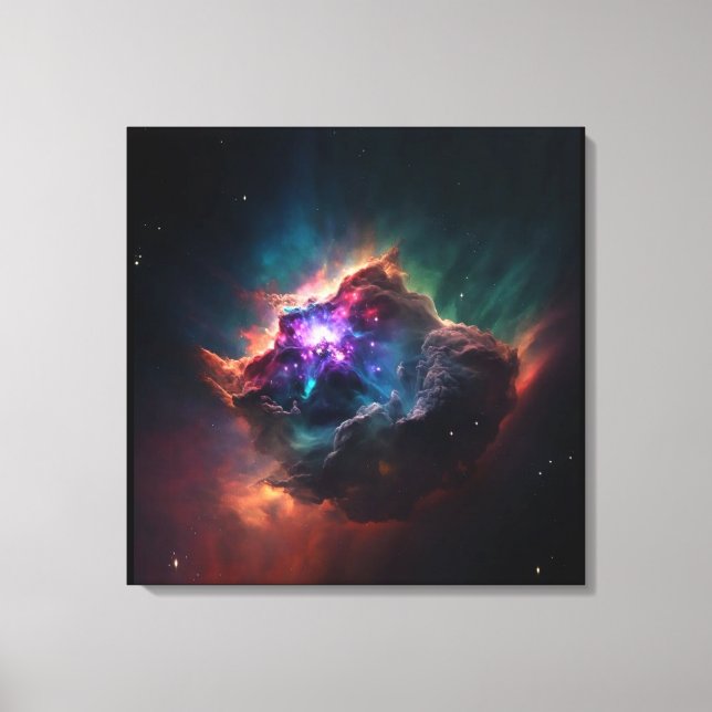 Nebula, impresión de lienzo espacial (Anverso)