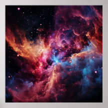 Nebula Olas de arte colorido