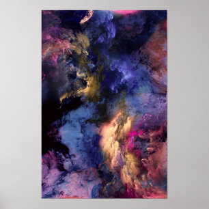 Nebulosa Cósmica - Arte Abstracto Fuego Esmeralda