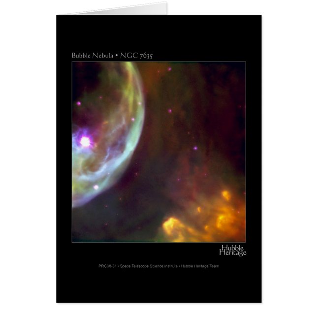 Nebulosa de burbujas - Telescopio Hubble 7635 NGC (Frente)