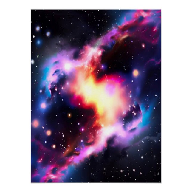 Nebulosa de ojos de gato arco iris Galaxia Poster  (Anverso)