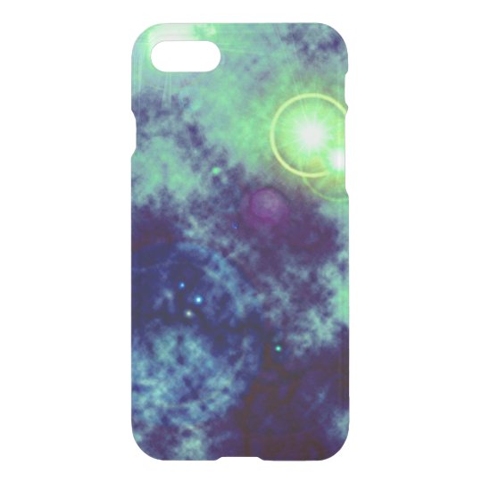Nebulosa difusa y supernova del espacio púrpura funda para iPhone 7
