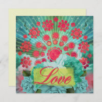 Nebulosa Verde Mandala - Tarjeta de saludo