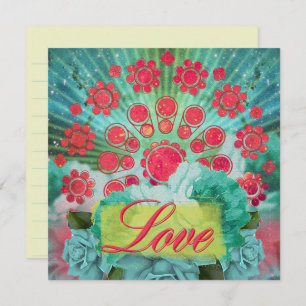 Nebulosa Verde Mandala - Tarjeta de saludo