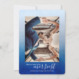 Nebulosas Ombre azul, tarjeta de Navidad