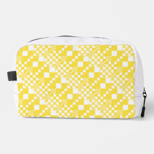 Neceser A cuadros, Cuadros en Amarillo Limón y Blanco