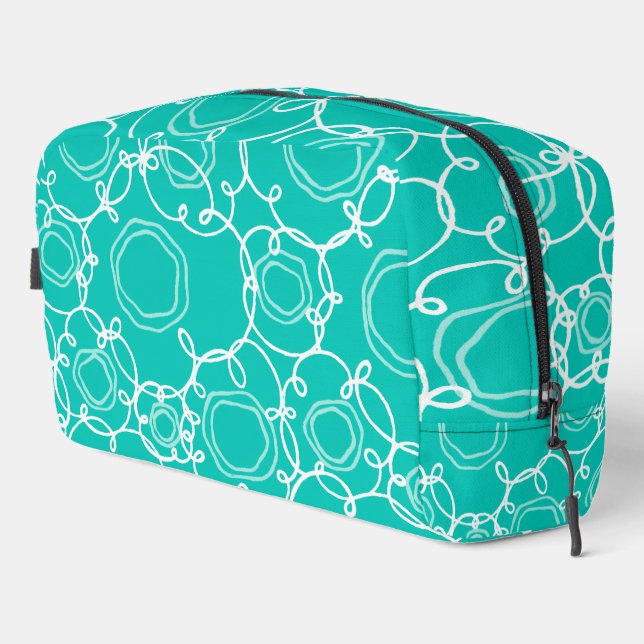 Neceser Abstract Floral Matrix (Teal) Fine Art (Esquina derecha)