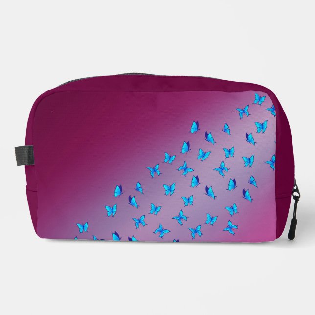 Neceser Abstract Pink Moonbeys and Butterflies (Anverso)