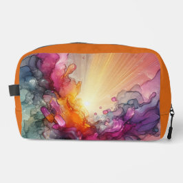 Neceser Abstract Sun Rays Floral Cloud Ink Landscape